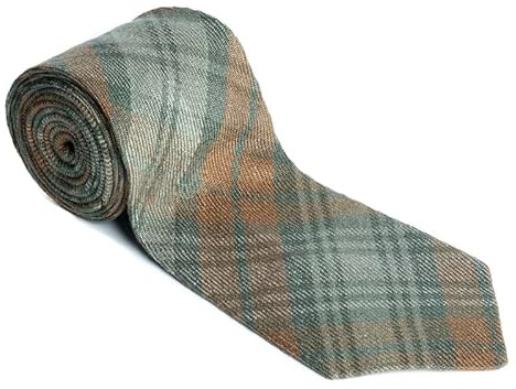 BELGLY Neck Ties for Men, Scottish Highland Tartan Neckties, Tartan kilt Check Tie, Acrylic Clan Wool Men Ties (Black Watch Weathered)