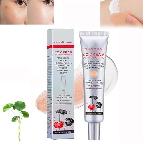 Crema CC Correttiva del Colore, Fondotinta Coreano Adattivo, Makeup e Cura della Pelle per Uniformare il Tono (Colore Chiaro, 1 Pezzo)