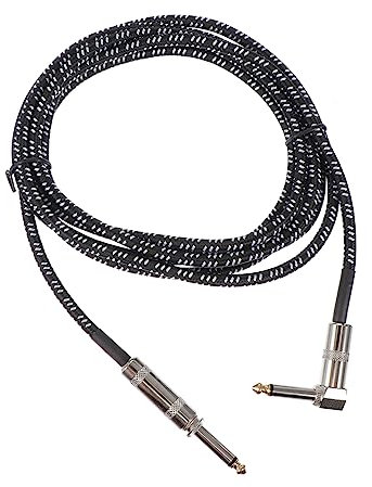 GLSTOY Black and White Braided Audio Cable Guitar Cable Extension Cord for Audio Connection Acoustic Guitar Accessories