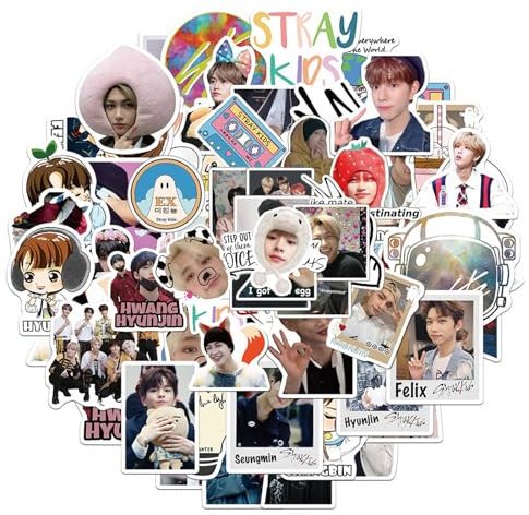 yumcute 100 Stück Stray Kids Merch Sticker, wasserdichte Vinyl Kpop Aufkleber Set für Trinkflaschen, Fahrrad, Roller, Helm, Notebook – Kpop Fan Geschenk