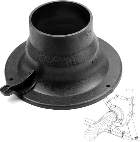 Sporthfish 43791 Hose Adapter Lawn Vacuum Parts for Agri-Fab Mow-N-Vac Chip-N-Vac Shred-N-Vac 5/6/7 Inch Hose Adapter for Craftsman Leaf Vacuum 63375, Plastic, Black
