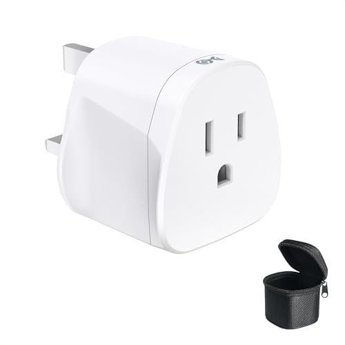 Cable Matters Type G Adapter for Travel, American to UK Plug Adapter Works in England/London/Ireland/Singapore/Dubai/Malta/Malaysia/Kenya/Hong Kong, CE & RoHS Certified
