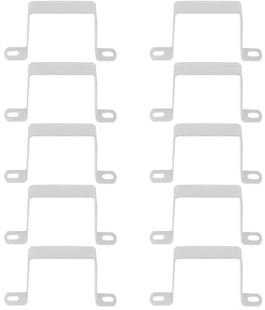 Tiardey 10Pcs U Shaped Connector Bracket 60mm x 60mm Stainless Clamp Heavy Duty Conduit Clamps for Door Closed Bar Holder Strut Pipe Tube Wire Fixing