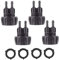 Veesper Adaptador de Tubo de riego de riego por Goteo de 4 Piezas de 1/4 Pulgadas Adaptador de Tubo de riego de Goteo para un Adaptador de Grifo de jardín de 3/4 Pulgadas