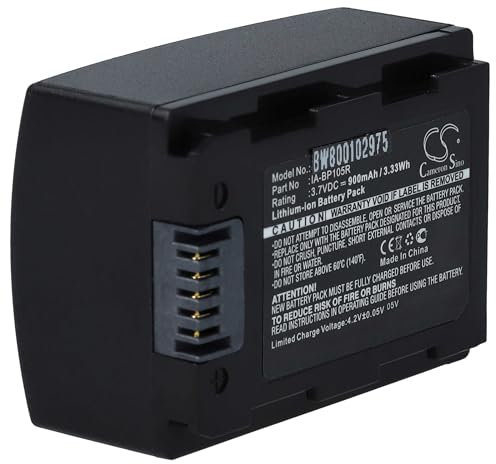 vhbw batteria compatibile con Samsung SMX-F50, HMX-H305, HMX-H304, HMX-H320BP, HMX-H320, HMX-H400 videocamera camcorder (1100mAh, 3,7V, Li-Ion)
