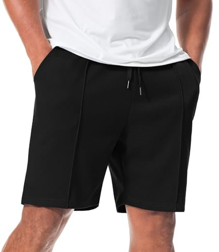 Curluriy Pantalones Cortos Gofre Hombre Casual Bermudas Shorts con Bolsillos Verano Conforta Sport Shorts