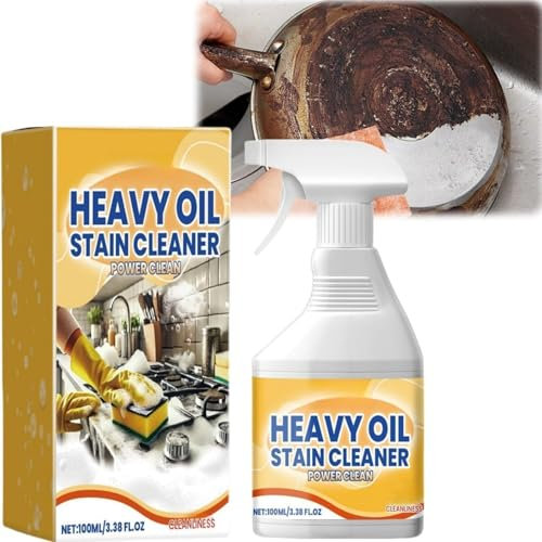 100ml Kitchen Foam Cleaner,Kitchen Spray Cleaner,Foaming Heavy Oil Stain Clean-er,Oil Stain Remover,Heavy-Duty Foaming Degreaser,Multifunctional For Domestic Cooktops,Grime & Grease,Stubborn Stains