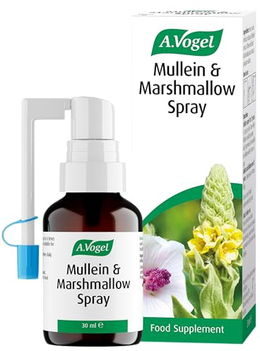 A.Vogel Mullein and Marshmallow Spray – 150 Sprays (30ml) | Convenient and Easy-to-Use Oral Spray with Mullein Extract, Marshmallow Root & Honey