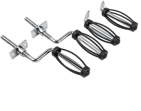 FACULX Mango de parrilla de barbacoa de acero inoxidable con rosca de 12 mm, agarre ergonómico resistente al calor, compatible con Traeger y la mayoría de hornos y estufas de leña (A)