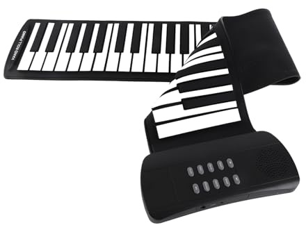 SIXRUN Roll-Up-Piano 61 Tasten | Tragbare Silikontastatur für Kinder & Anfänger mit 16 Klängen und 6 Demo-Melodien | Flexibles Klavier zum Aufrollen für Musikunterricht & Reisen