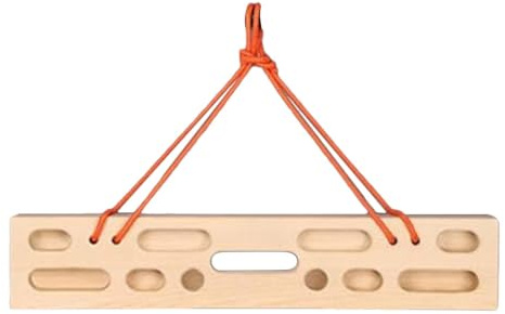 Climbing Hangboard - Wooden Multi-Grip Portable | Door Mounted Training Board For Indoor Home Gym Workout Fitness Strengthening Bouldering, Finger Pull Up Strength Exercise Wood Bar Rail Set