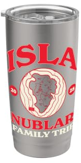 Jurassic Park Family Trip Isla Nublar 2028 Vaso térmico de acero inoxidable de doble pared