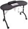 Edelweiss Beauty Table Pliante, Comprend Un aspirateur et Un Repose-Poignet Noir (adapté pour la manucure, la Reconstruction des Ongles et la décoration des Ongles) (Noir)