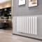 Heilmetz® Weiß Einreihig Heizkörper Design Flach 630x850mm Paneelheizkörper Horizontal Seitenanschluss Heizung