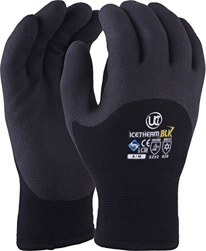 UCi 1X Pair Icetherm Blk Insulated Thermal HPT Coated Cold Winter Freezer Work Gloves (8/M)
