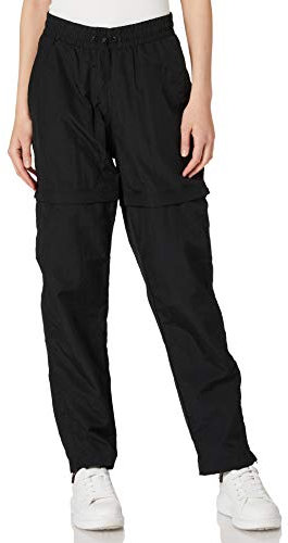Urban Classics Pantaloni da Donna Shiny Crinkle in Nylon con Zip Tuta, Nero, S