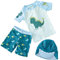 Happy Cherry - Maillot de Bain Garçon 2 Pièces T-Shirt Manches Courtes + Short de Bain avec Bonnet de Bain Costume de Natation Anti-UV Style 6 6-12 Mois