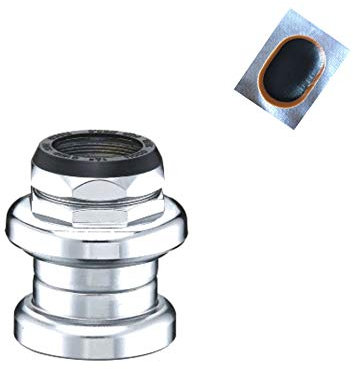 NECO Fahrrad Steuersatz 1b - 1 Lenker kugelgelagert verchromt inkl. 1 x Schlauchflicken