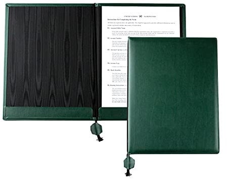 DELMON VARONE - Personalisierbare Urkundenmappe DIN A4 mit Kordel Lederimitat Grün - Vegane Kunstleder Dokumentenmappe mit 2 Einsteckleisten & Moiré Innenfutter für Dokumente, Zeugnisse & Urkunden