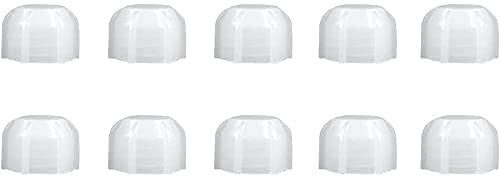 SEEBAUER diy® Verschlusskappe für Kartuschen | Kartuschenkappen, Verschlusskappen mit Gewinde | Transparent-Weiß | Für alle gängigen Silikon-, Kleber- und Acrylkartuschen (50)