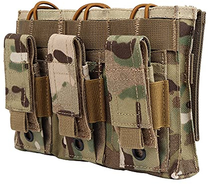 Verbesserte Version Taktische Magazintasche für M4 M16 AR15 HK416 Triple Mag Holder Open-Top Military Airsoft Mag Pouch Taktische Rucksack Weste Molle Zubehör CP