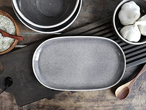 Chic Antique Tray/Untersetzer Calais (Steingut, grau/braun)