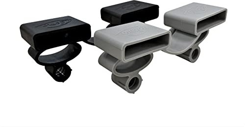 Coemo Set 10 STK Kappen Duo für Lattenroste Ersatzkappen Grau 35 x 12 mm Leistenaufnahme