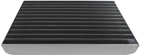 EMCO Eingangsmatte DIPLOMAT Gummi mit ALU Bodenwanne Fußmatte Schuhabstreifer Schmutzmatte, Größe:750 x 500 mm