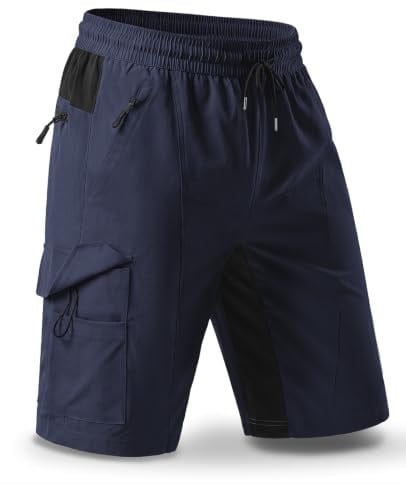 Hiauspor Wanderhose Herren Kurz Hosen MTB Shorts 5 Taschen | Sommer, Leicht Schnelltrocknend, Atmungsaktive, Water Resistant, Bermuda, Trekking, Fahrrad, Für Arbeit & Outdoor-Reisen