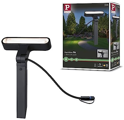 Paulmann 94544 Plug & Shine LED Außenleuchte Plug & Shine Spot Ito IP65 incl. 1x6 Watt dimmbar Außenleuchten Anthrazit Metall, Kunststoff 3000 K