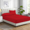 Night Zone Fitted Bed Sheet Non Iron Polycotton Soft Easy Care Percale 25cm Deep Pocket Fitted Sheet (Double, Red)