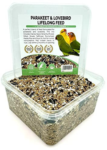 Premium Parakeet & Lovebird Food Lifelong Formula Bird Food Seed Mix Natural & Healthy Gourmet Choice 1.6kg In Resealable Pouch