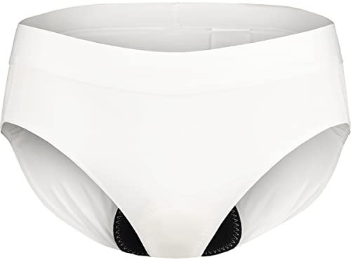 Maloja W Meadowm. Radunterhose Weiß - Bequemer gepolsterter Damen Radsport Slip, Größe L - Farbe Snow
