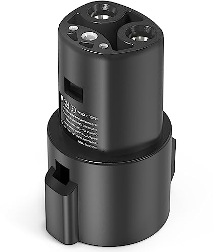 J1772 auf Tesla Ladeadapter, bis zu 80 Amp 240 V AC, mobiler EV-Adapter für Tesla Modell 3/Y/X/S mit Schnellladung, kompatibel mit EVSE-Ladegerät, SAE J1772 Ladeadapter nur für Tesla-Autos