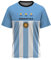 YuanDiann 2022 Coupe du Monde Football Argentine Remporte Commémoratifs T-Shirts 3 étoiles Drapeau Impression Manches Courtes Col Rond Maillot pour Homme et Femme 5# L