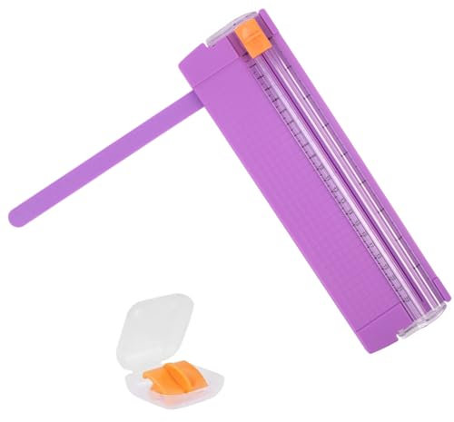 Flintronic A4/A5 Massicot, Règle Titane Massicot Guillotine Coupe Papier avec Sécurité Système, Portable Rogneuse Papier pour Papier Craft, Coupons, Étiquettes et Cartes