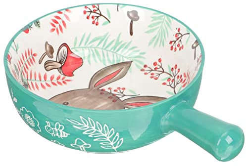 Amosfun Salatschüssel Nussschale Kuchen Backform Ramen Kaninchen Bonbonschale Brownie-pfanne Alle Kanten Snack-schüssel Kornflakesschüssel Porzellanschale Nudelschalen Salz Emaille Keramik