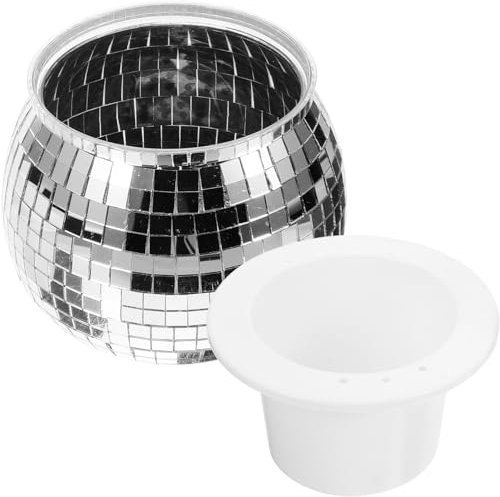 HOMSFOU Disco Ball Pot Mirror Ball Planter