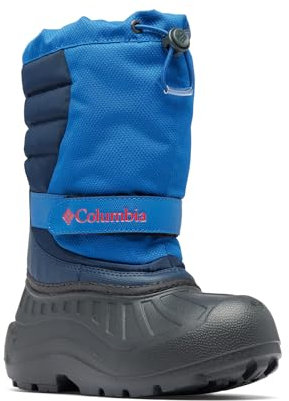 Columbia Powderbug Snowlite, Stivali da neve Unisex - bambini e ragazzi, Mountain Blue/Spicy Youth, 39 EU