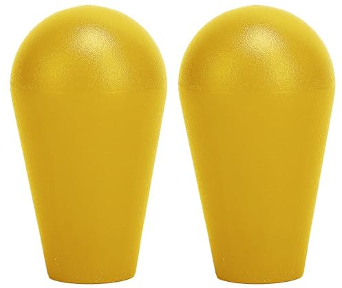 Timebid 2Pcs Ellipse Joystick Ball Top Handle Rocker | M6 Oval Arcade Game DIY Parts Replacement Yellow*2