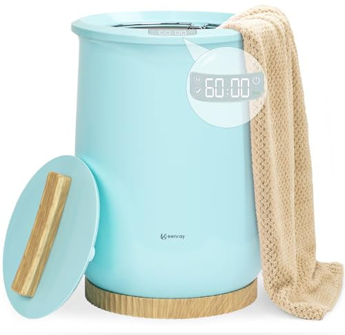 Keenray Upgraded Towel Warmer Bucket, Towel Warmer for Bathroom with 3 Heating Modes, Heat Time 30/45/60 Min Adjustable and Up to 24 Hour Delay Timer, Towel Heater for Oversize Bathrobes Blankets