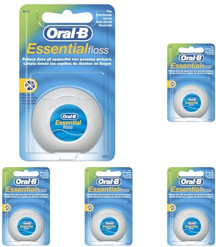 Oral-B Essential Floss Seda Dental - 50 Metros (Paquete de 5)