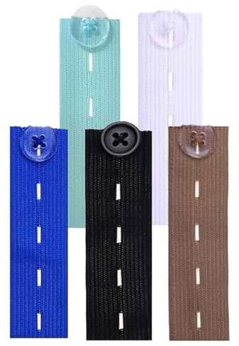 AORHOFJ 5 Stück Hosenbunderweiterung, Hosenerweiterung Schwangerschaft, Einstellbar Hosenbunderweiterung für Damen und Herren, Knopfverlängerung für Hosen Bunderweiterung Hosen,hosenbunderweiterung