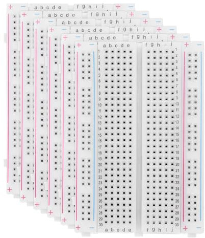 PATIKIL 6 Pcs Breadboard, Solderless Breadboard Large Breadboard 400 Tie Points Prototype PCB Bread Board Electronics Kit Plates, Blue