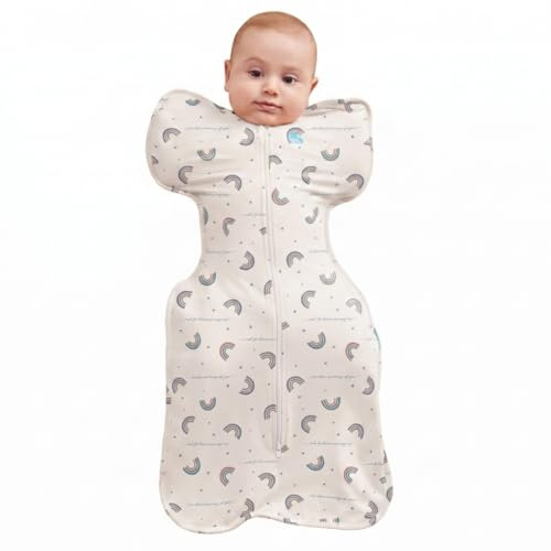 Love To Dream Swaddle Up, 6-8,5 kg, Rainbow Dream, ajuste perfecto, favorece un sueño sano, 1,0 TOG, ideal para temperaturas de 20 a 24 °C, lavable a máquina, algodón