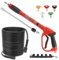 Tool Daily Pressure Washer Gun and Hose Kit, 50 FT Power Washer Hose and Replacement Wand Extension, 5 Nozzle Tips, M22-14 Fitting, 3600 PSI