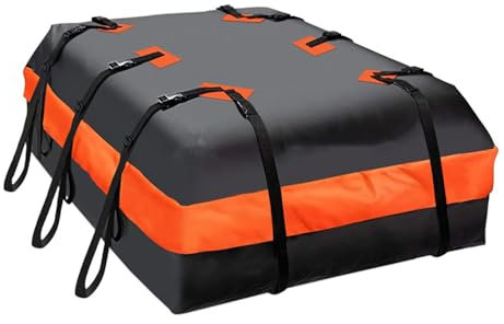 LeLEEEE für Land Rover Range Rover 2007-2024 Dachgepäck wasserdichte Tasche,Dachgepäckträger Tasche Dachbox Reisetasche Autodach Gepäcktasche,C-Orange with Black