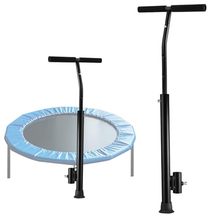 Lyreh Rebounder Handle Bar, Adjustable Length Stable Soft Foam Surface Fitness Trampoline Handle Bar Only for Adults Straight Legs Within 0.98 Inches in Diameter (Trampoline not Included)