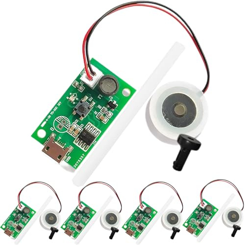 GRUUI 5 PCS 20MM Ultraschall-Nebelhersteller Fogger ZerstäUber | ZerstäUber Filmplatte ZubehöR Luftbefeuchter Gummidichtung mit Zeitschalter Luftbefeuchter Zubehör