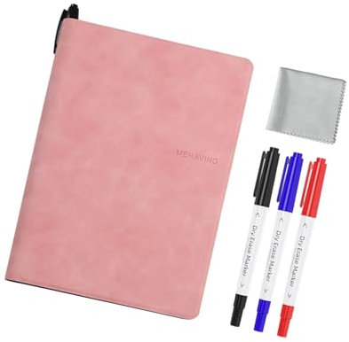 Kleines löschbares Whiteboard-Notizbuch mit löschbarem Marker, doppelseitige Schreibtafel für Studenten, Büroangestellte, kreative Schreibtafel